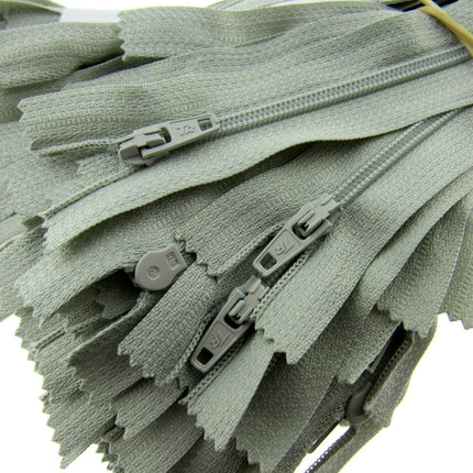 5 Pack Nylon Closed End Trebla Zips 3mm Dark Neutrals Cushion Fasteners