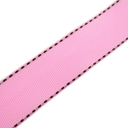 Side Stitched Grosgrain Ribbon Contrasting Edge 25mm Trim 3m Pack
