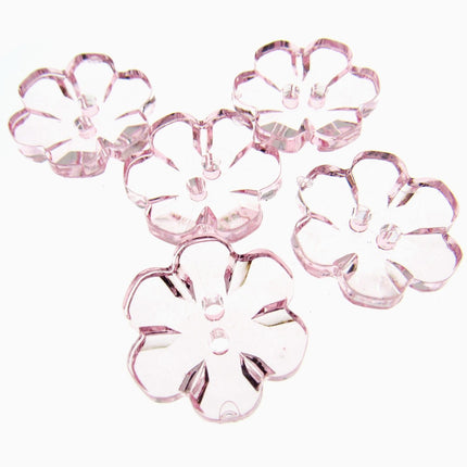 Daisy Flower Shaped Crystal Clear Buttons Cutout Petalled Sewing Craft 10-20mm