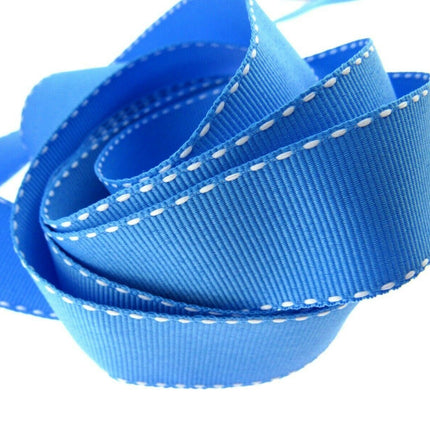 Side Stitched Grosgrain Ribbon Contrasting Edge 25mm Trim 3m Pack