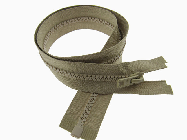 Heavy Duty Plastic Open End Zip Chunky Moulded Delrin 6mm Fastener Jacket Coat - ThreadandTrimmings