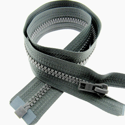 Heavy Duty Plastic Open End Zip Chunky Moulded Delrin 6mm Fastener Jacket Coat - ThreadandTrimmings