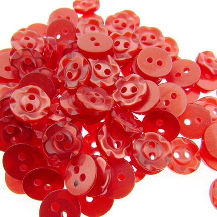 Round Baby Fruit Gum Buttons Dished Edge 2 Hole Sewing Fasteners Pack