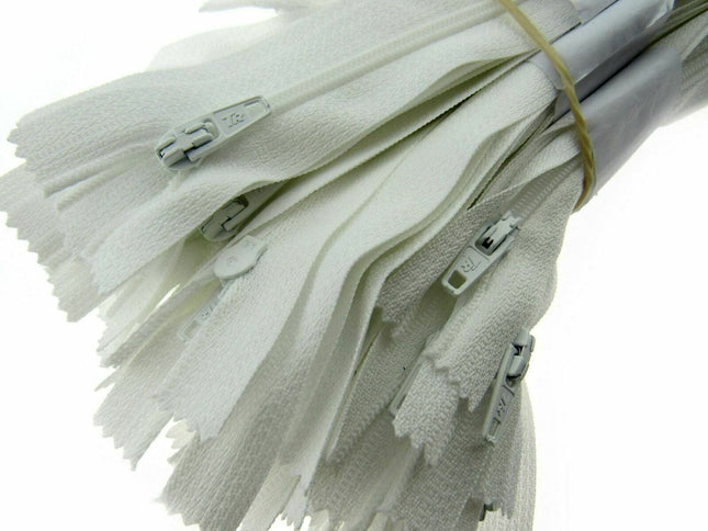 Nylon Closed End Trebla Zips 10 Pack Brights Neutrals Dresses Skirts Crafts - ThreadandTrimmings