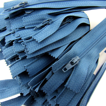 Nylon Closed End Trebla Zips 10 Pack Pastels Sorbet Shades Dresses Crafts - ThreadandTrimmings