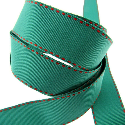 Side Stitched Grosgrain Ribbon Contrasting Edge 25mm Trim 3m Pack