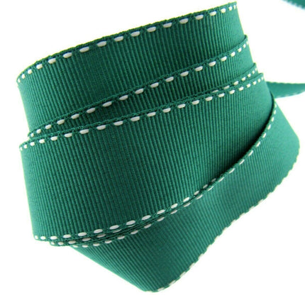 Side Stitched Grosgrain Ribbon Contrasting Edge 25mm Trim 3m Pack