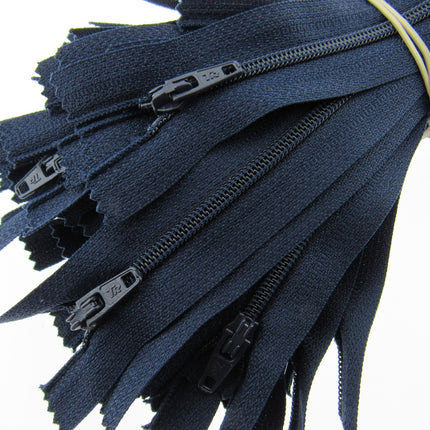 5 Pack Nylon Closed End Trebla Zips 3mm Dark Neutrals Cushion Fasteners