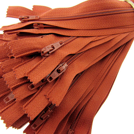 Nylon Closed End Trebla Zips 10 Pack Pastels Sorbet Shades Dresses Crafts - ThreadandTrimmings