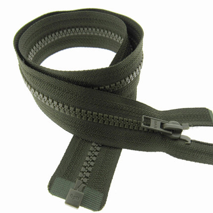Heavy Duty Plastic Open End Zip Chunky Moulded Delrin 6mm Fastener Jacket Coat - ThreadandTrimmings