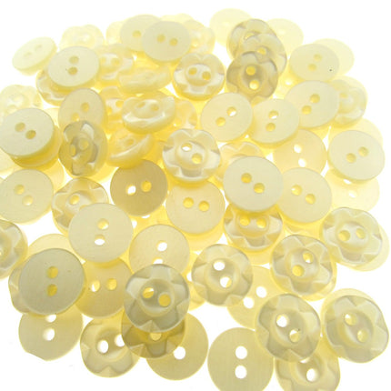 Round Baby Fruit Gum Buttons Dished Edge 2 Hole Sewing Fasteners Pack
