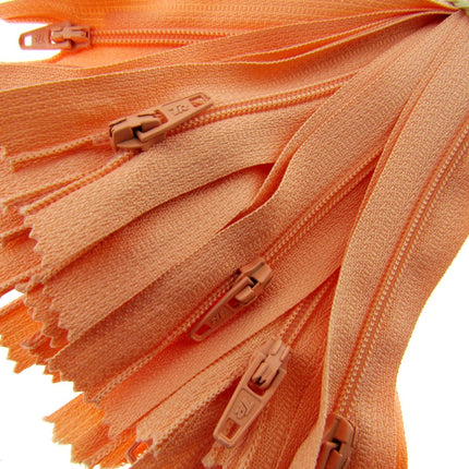 Nylon Closed End Trebla Zips 10 Pack Pastels Sorbet Shades Dresses Crafts - ThreadandTrimmings