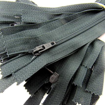 5 Pack Nylon Closed End Trebla Zips 3mm Dark Neutrals Cushion Fasteners
