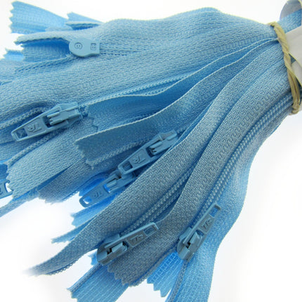 Nylon Closed End Trebla Zips 10 Pack Pastels Sorbet Shades Dresses Crafts - ThreadandTrimmings