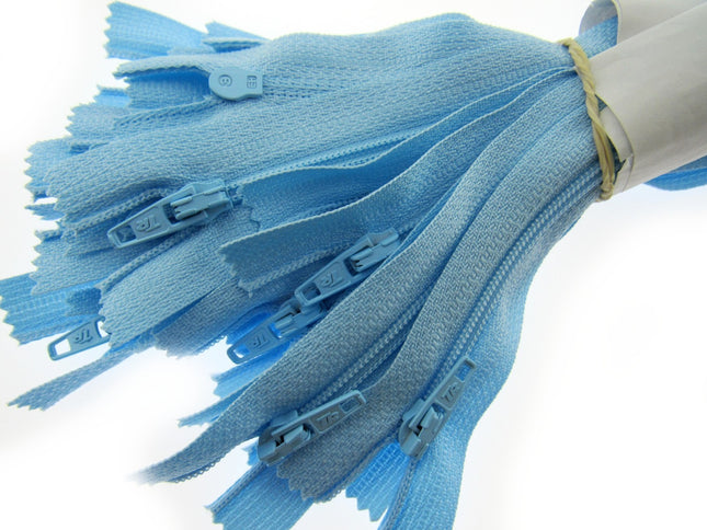 Nylon Closed End Trebla Zips 10 Pack Pastels Sorbet Shades Dresses Crafts - ThreadandTrimmings