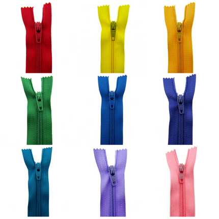 5 Pack Nylon Closed End Trebla Zips 3mm Dark Neutrals Cushion Fasteners