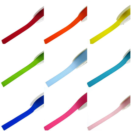 Grosgrain Ribbon Ribbed Fabric Trim Edge Tape Bow Making 22 Colours 5 Size 3m
