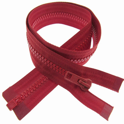 Heavy Duty Plastic Open End Zip Chunky Moulded Delrin 6mm Fastener Jacket Coat - ThreadandTrimmings