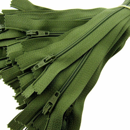 Nylon Closed End Trebla Zips 10 Pack Brights Neutrals Dresses Skirts Crafts - ThreadandTrimmings