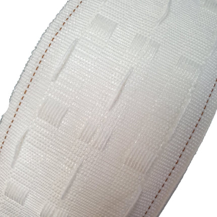 White Curtain Heading Tape Pencil Pleat 75mm (3") Wide with Red Sew Lines CT759 - ThreadandTrimmings