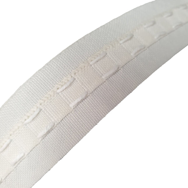 Cream Curtain Heading Tape - Polly-Cotton Pencil Pleat - 25mm (1") Wide CT25100C - ThreadandTrimmings