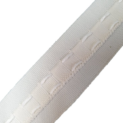 Cream Curtain Heading Tape - Polly-Cotton Pencil Pleat - 25mm (1") Wide CT25100C - ThreadandTrimmings