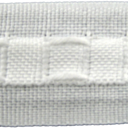 Curtain Header Tape - White Polyester Pencil Pleat Tape -25mm (1") Wide CT25100P - ThreadandTrimmings