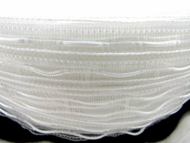 Transparent Austrian Blind Tape with 2 Draw Cords 25mm 1" Inch Wide Festoon - ThreadandTrimmings
