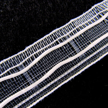 Transparent Austrian Blind Tape with 2 Draw Cords 25mm 1" Inch Wide Festoon - ThreadandTrimmings