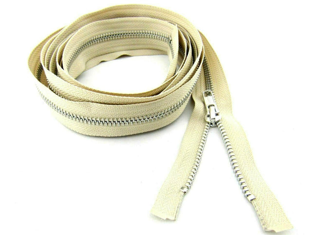 YKK Extra Long Metal Open Ended Separating Zip for Sleeping Bags, Camping Tents - ThreadandTrimmings