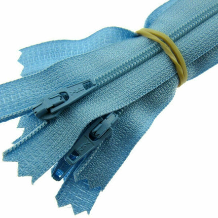 YKK Nylon Zips Closed End Skirt Zips 8" 9" 10" Choose From 32 Colours - Autolock - ThreadandTrimmings