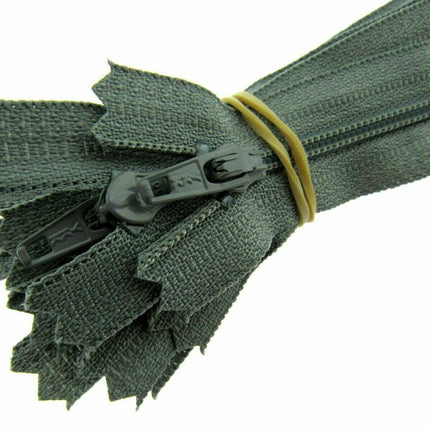 YKK Nylon Zips Closed End Skirt Zips 8" 9" 10" Choose From 32 Colours - Autolock - ThreadandTrimmings