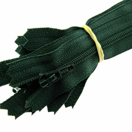 YKK Nylon Closed End Autolock Skirt Zips- 5 x Zips Per Pack - Size 8", 9" or 10" - ThreadandTrimmings