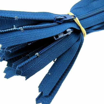 YKK Nylon Zips Closed End Skirt Zips 8" 9" 10" Choose From 32 Colours - Autolock - ThreadandTrimmings