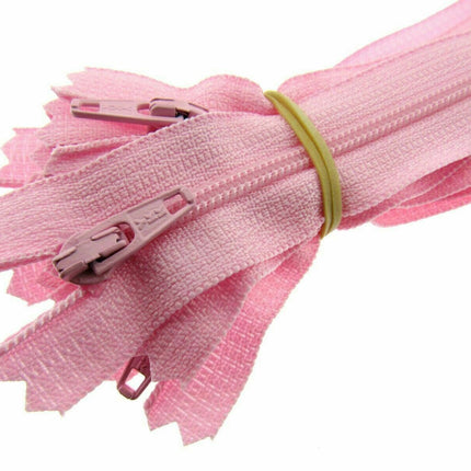 YKK Nylon Closed End Autolock Skirt Zips- 5 x Zips Per Pack - Size 8", 9" or 10" - ThreadandTrimmings
