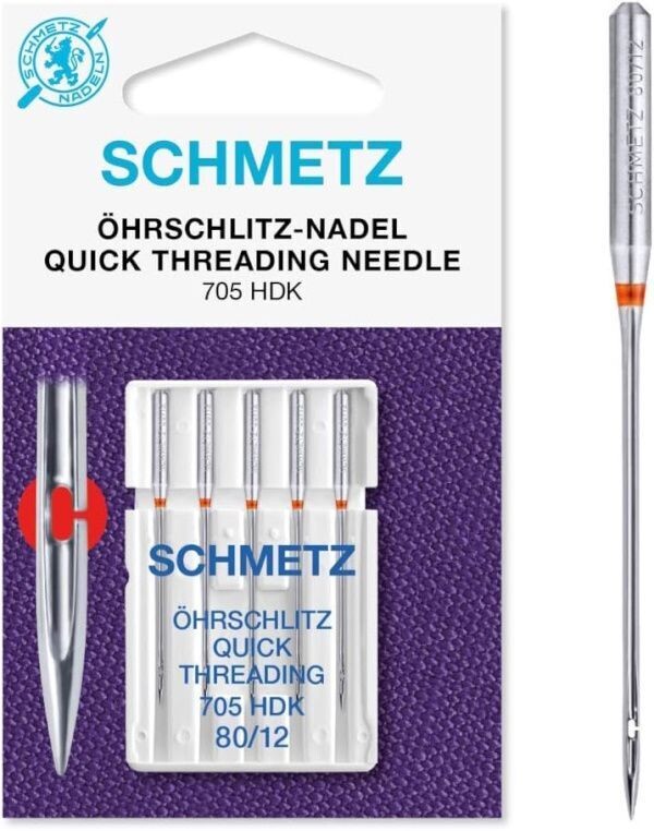 Quick Threading Sewing Machine Needles by Schmetz for Domestic Machines - ThreadandTrimmings