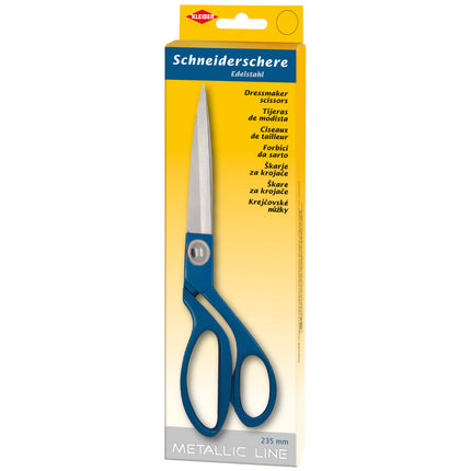 Dressmaker Scissors by Kleiber Stainless Steel 235mm - 9" - Metallic Line - K923