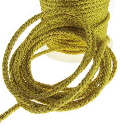 Rayon Braided Lacing Drawstring Cord by British Trimmings - Narrow 4mm Wide Cord - ThreadandTrimmings