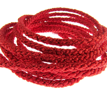 Rayon Braided Lacing Drawstring Cord by British Trimmings - Narrow 4mm Wide Cord - ThreadandTrimmings