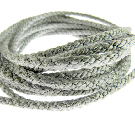 Rayon Braided Lacing Drawstring Cord by British Trimmings - Narrow 4mm Wide Cord - ThreadandTrimmings