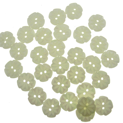 Round Daisy Flower Cut Polyester Buttons 2 Hole Sewing Craft 13 15 18mm CP8 Pack