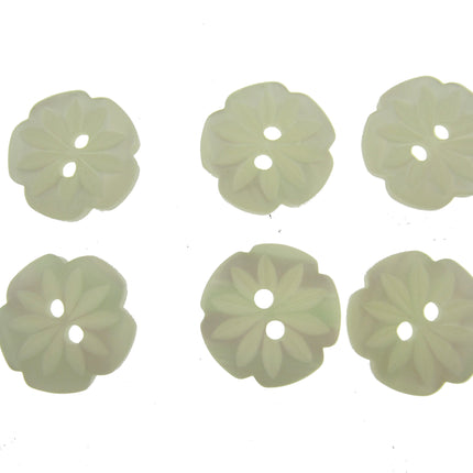 Round Daisy Flower Cut Polyester Buttons 2 Hole Sewing Craft 13 15 18mm CP8 Pack