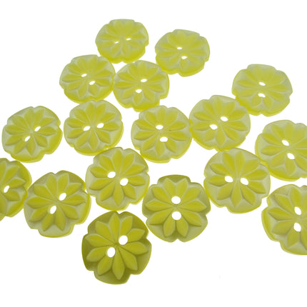 Round Daisy Flower Cut Polyester Buttons 2 Hole Sewing Craft 13 15 18mm CP8 Pack