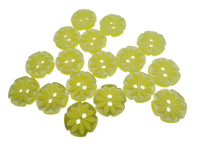 Round Daisy Flower Cut Polyester Buttons 2 Hole Sewing Craft 13 15 18mm CP8 Pack