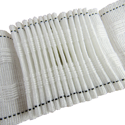 White Curtain Heading Tape Pencil Pleat 55mm (2") Wide Choice of Length CT50 - ThreadandTrimmings