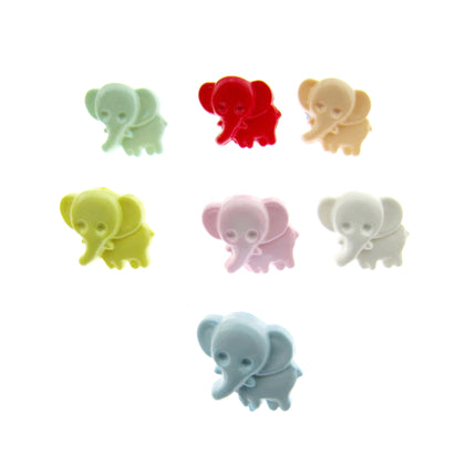 Baby Animal Elephant Buttons For Kids Knitted & Crochet Projects 15mm Shank CN38 - ThreadandTrimmings