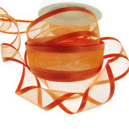 Organza Chiffon Ribbon with Double Sided Satin Edge x 5m - Wedding Ribbon - ThreadandTrimmings