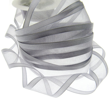 Organza Chiffon Ribbon with Double Sided Satin Edge x 5m - Wedding Ribbon - ThreadandTrimmings