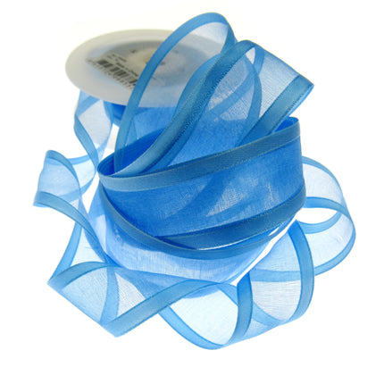 Organza Chiffon Ribbon with Double Sided Satin Edge x 5m - Wedding Ribbon - ThreadandTrimmings