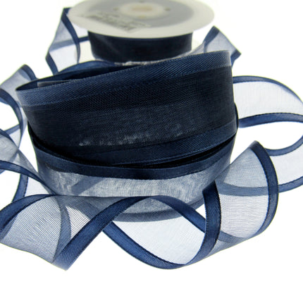 Organza Chiffon Ribbon with Double Sided Satin Edge x 5m - Wedding Ribbon - ThreadandTrimmings
